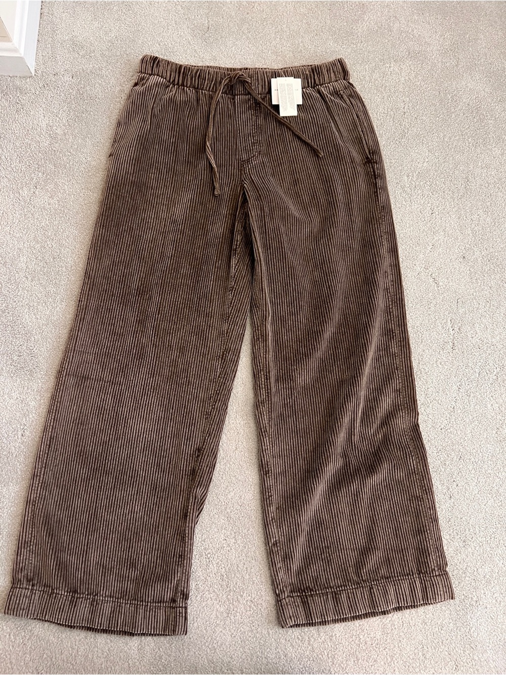 NWT American Eagle Brown Corduroy Wide Leg Pants — Size Small